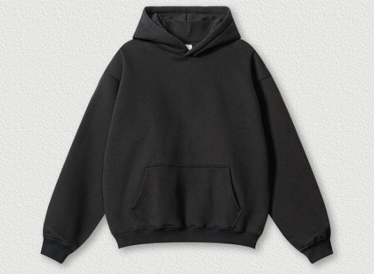 Solid Colour Plus Size Thick Hoodie
