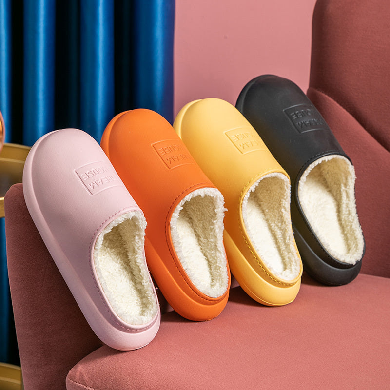 Women's waterproof and warm cotton slippers