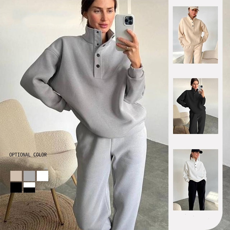 Oversized Casual Pullovers Set Women