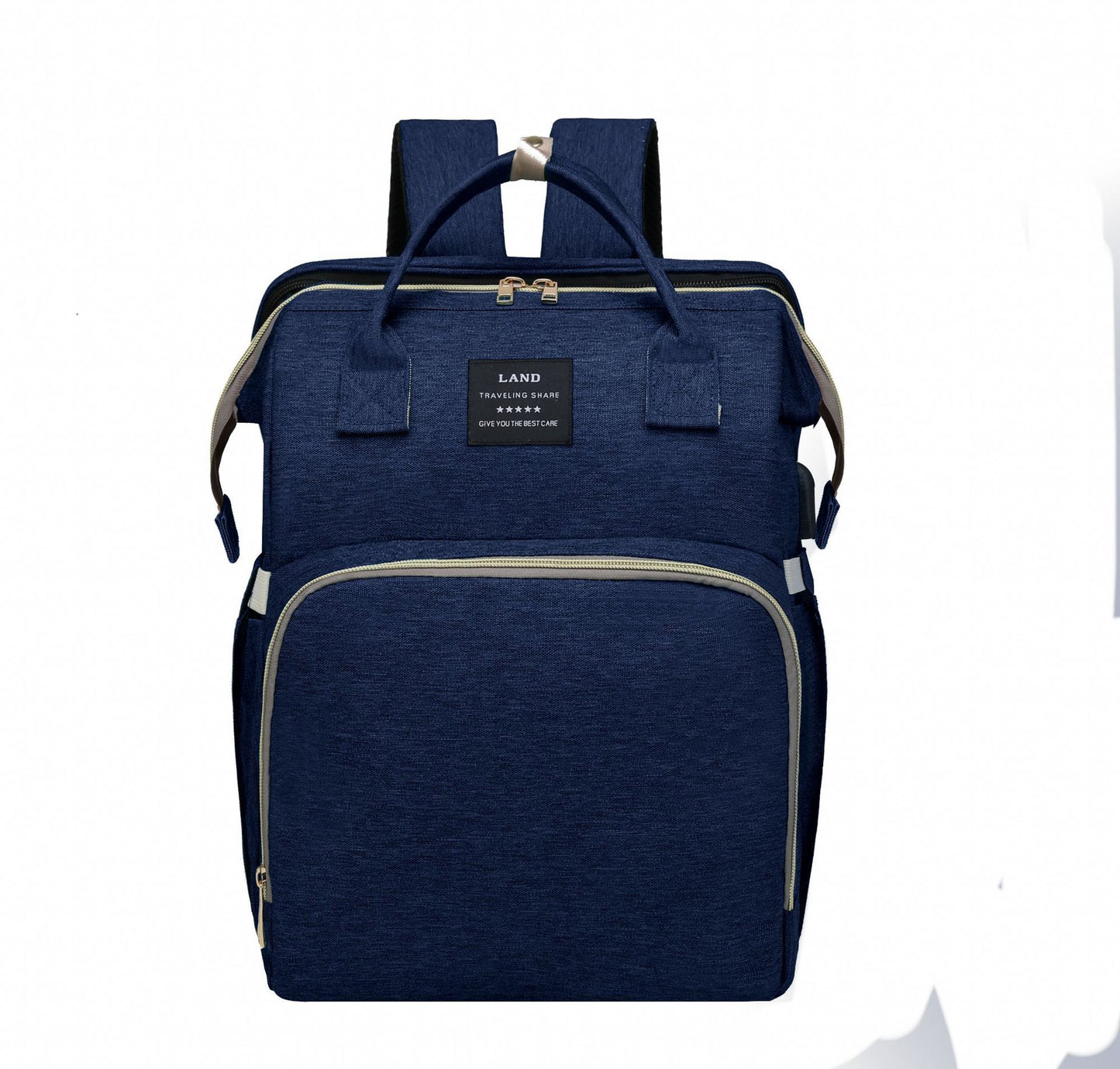 Travel Baby Crib Backpack – Large Capacity Nappy Bag with Insulated Milk Pockets & Changing Station