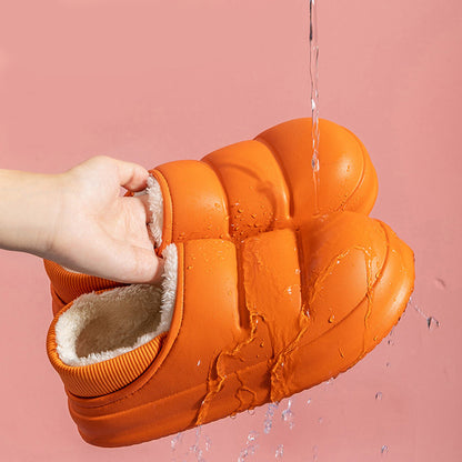 Winter Warm Cotton Slippers – Non-Slip Waterproof Slippers