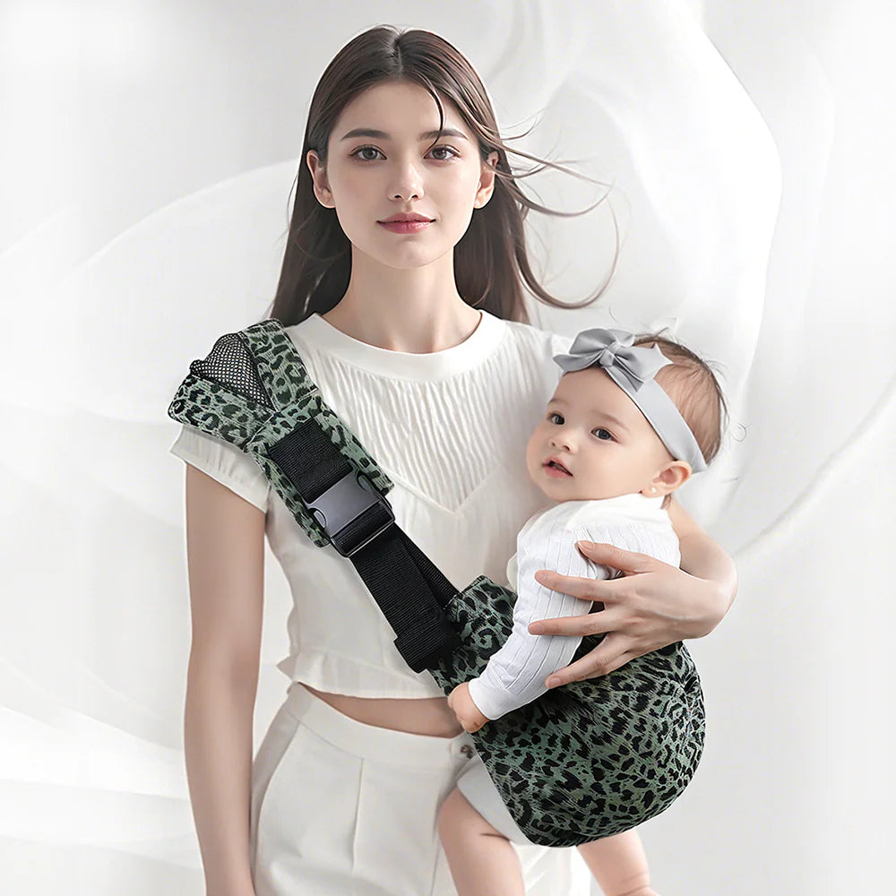 Portable One-Shoulder Baby Carrier Strap – Cotton Sling for Toddlers 6 Months to 4 Years