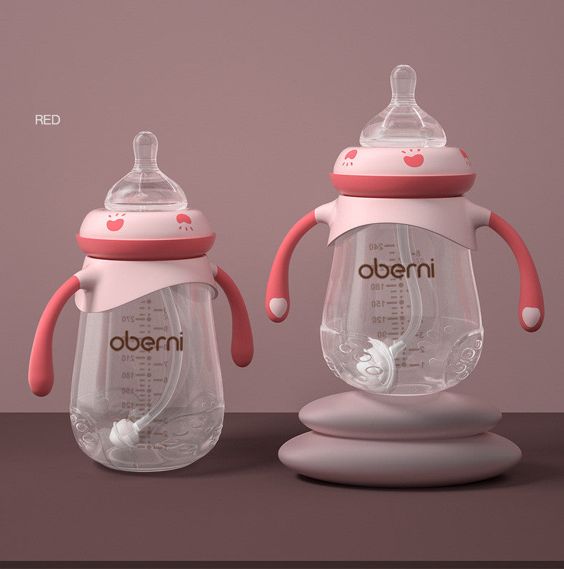 Anti-Colic Wide Calibre Baby Bottle with Handle – Drop-Resistant & Easy to Hold