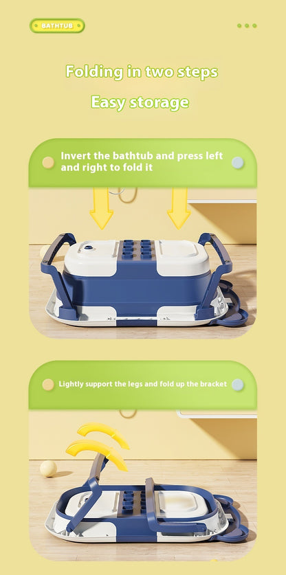 Foldable Newborn Baby Temperature-sensing Bathtub