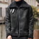 Men's Leather Jacket Lamb Wool Coat