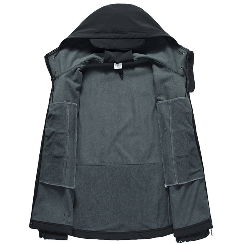 Soft Shell Men's Windproof Hooded Jacket – Outdoor, Sport & Everyday Wear