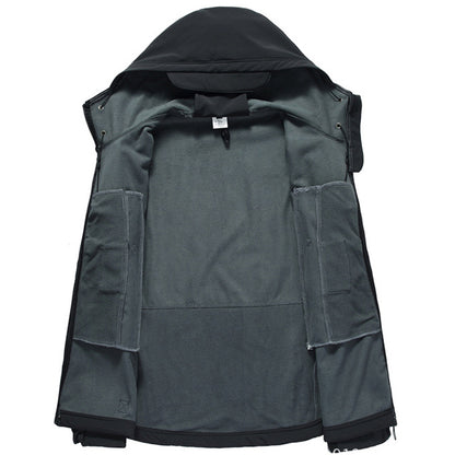 Soft Shell Men's Windproof Hooded Jacket – Outdoor, Sport & Everyday Wear