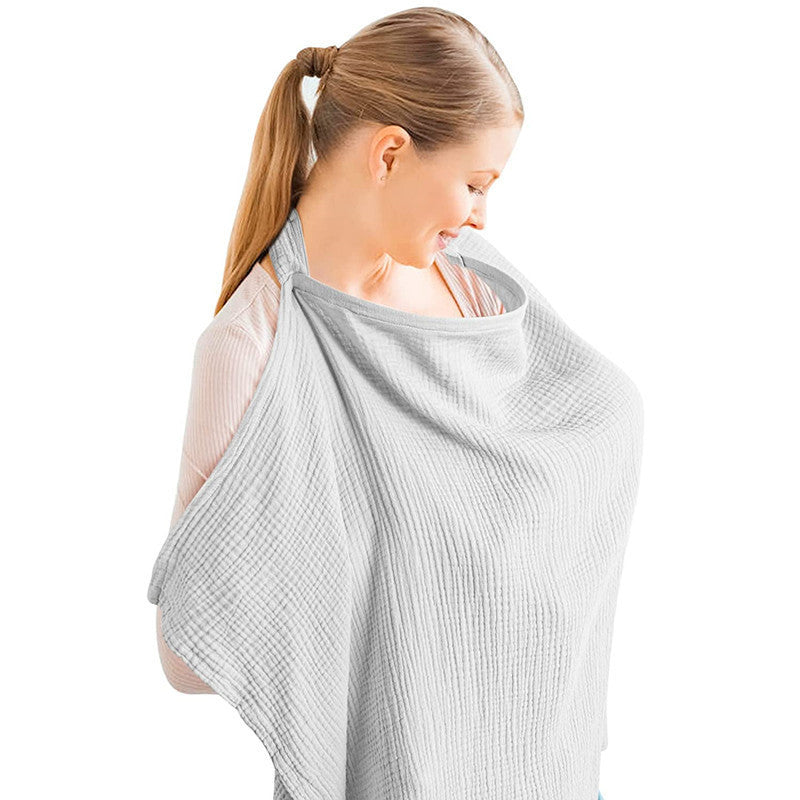 Muslin Nursing Cover – Breathable Breastfeeding Apron & Multi-Use Canopy