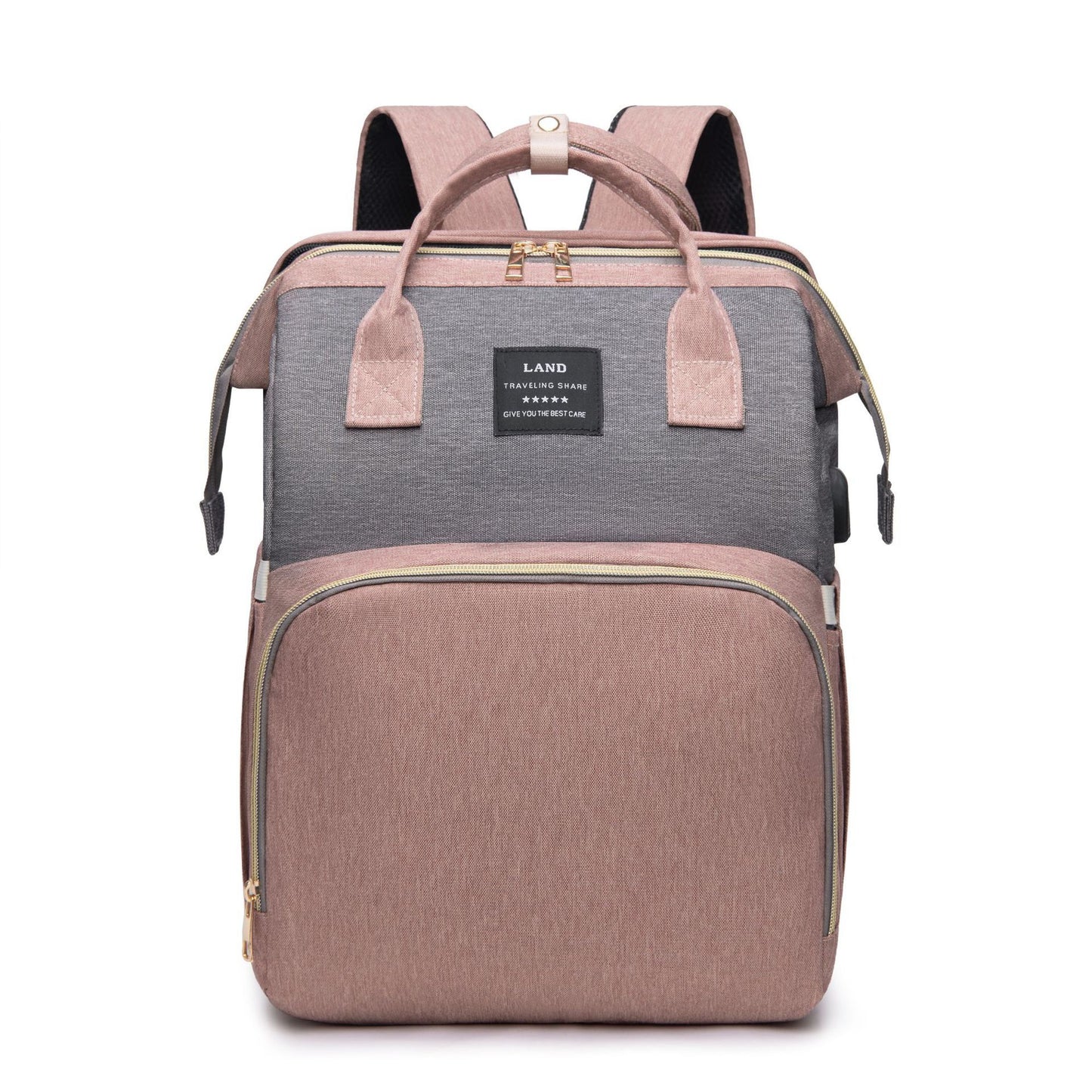 Travel Baby Crib Backpack – Large Capacity Nappy Bag with Insulated Milk Pockets & Changing Station