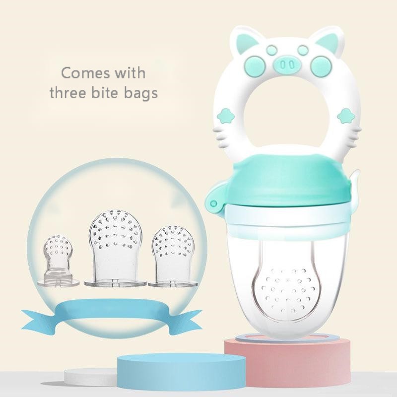 Silicone Baby Teether with Fruit Feeder – Safe Teething Relief