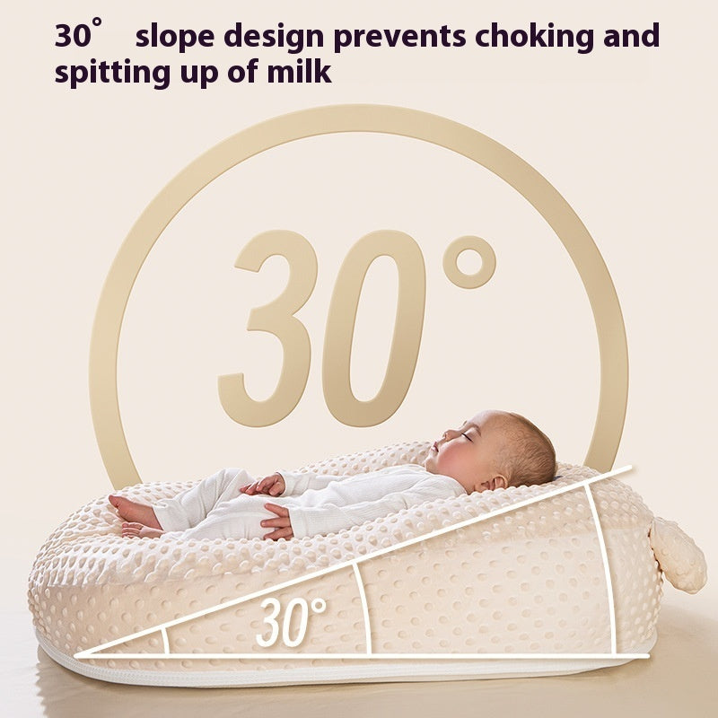 Newborn Feeding Wedge Pillow – Anti-Spit Up Sleep Ramp for Babies