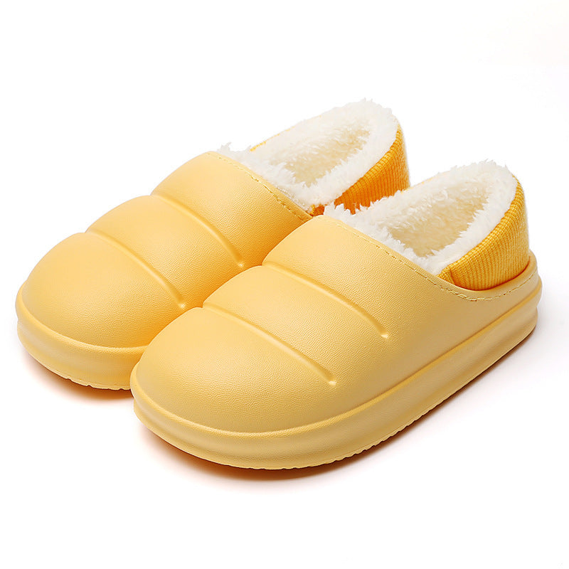 Winter Warm Cotton Slippers – Non-Slip Waterproof Slippers