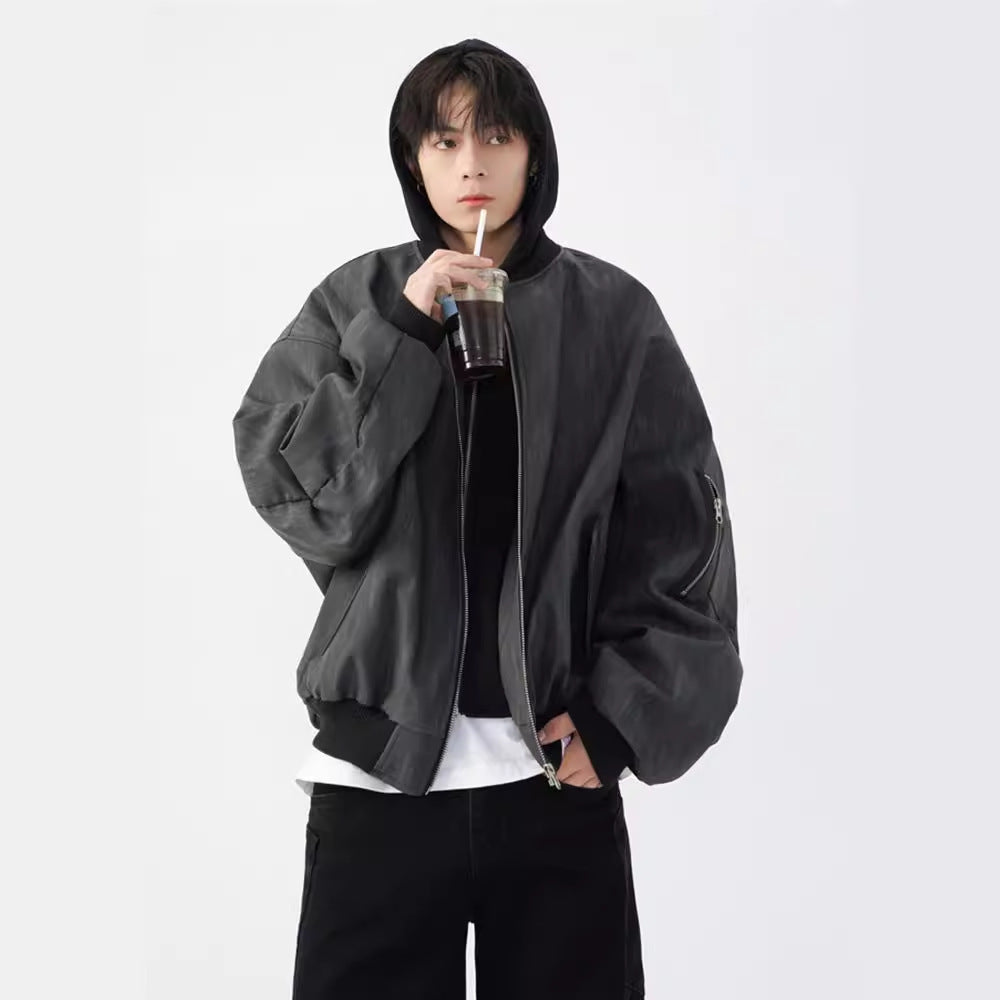 Men's Autumn And Winter Loose Baseball Jacket