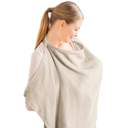 Muslin Nursing Cover – Breathable Breastfeeding Apron & Multi-Use Canopy