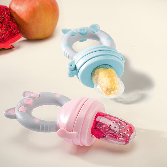 Silicone Baby Teether with Fruit Feeder – Safe Teething Relief