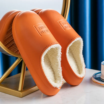 Women's waterproof and warm cotton slippers