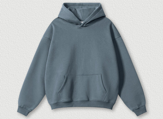 Solid Colour Plus Size Thick Hoodie