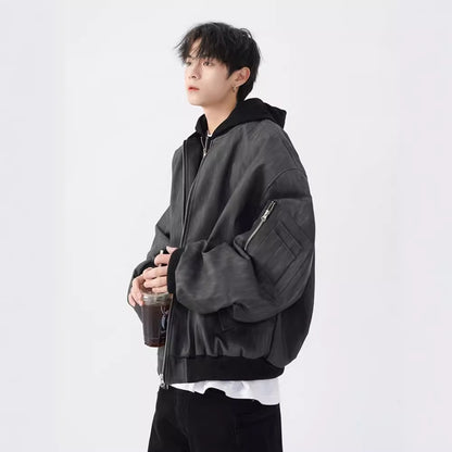 Men's Autumn And Winter Loose Baseball Jacket