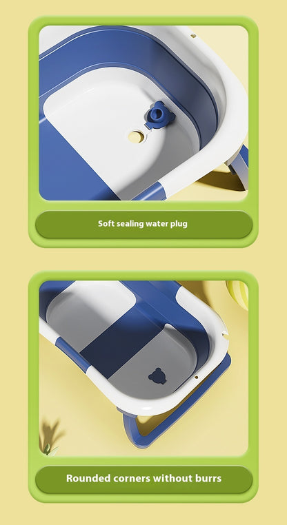 Foldable Newborn Baby Temperature-sensing Bathtub