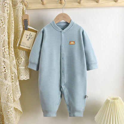 Baby Dralon Striped Jumpsuit – Thick Warm Unisex Romper
