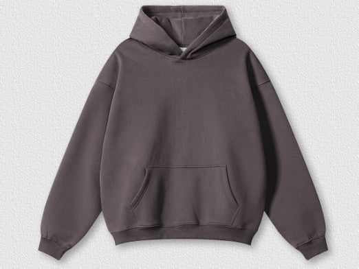 Solid Colour Plus Size Thick Hoodie