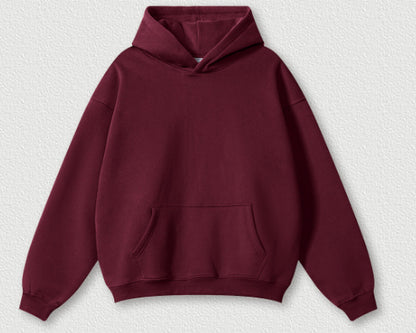 Solid Colour Plus Size Thick Hoodie