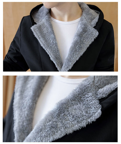 Men’s Loose Hooded Cotton Jacket – Casual Warm Outerwear for All Seasons