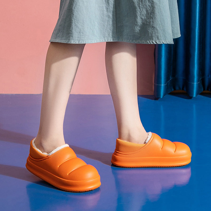 Winter Warm Cotton Slippers – Non-Slip Waterproof Slippers