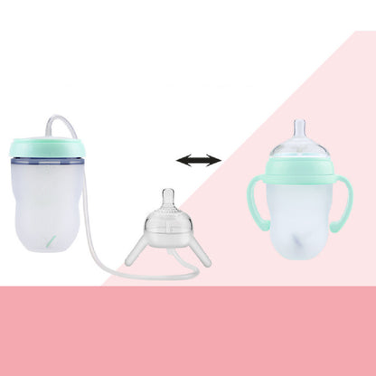Separated Long Straw Baby Bottle