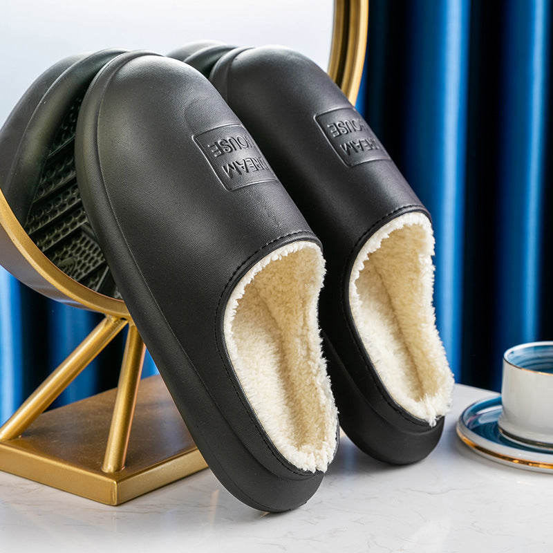 Women's waterproof and warm cotton slippers