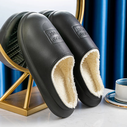 Women's waterproof and warm cotton slippers