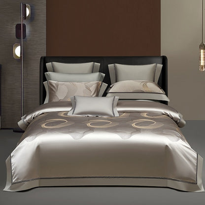 Silk Town Cotton Jacquard Bedding – Elegant 4-Piece Bed Sheet Set