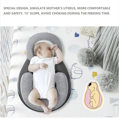 Baby Anti-Spit Up Pillow – Memory Foam Inclined Pillow for Newborns