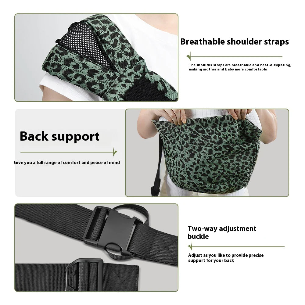 Portable One-Shoulder Baby Carrier Strap – Cotton Sling for Toddlers 6 Months to 4 Years