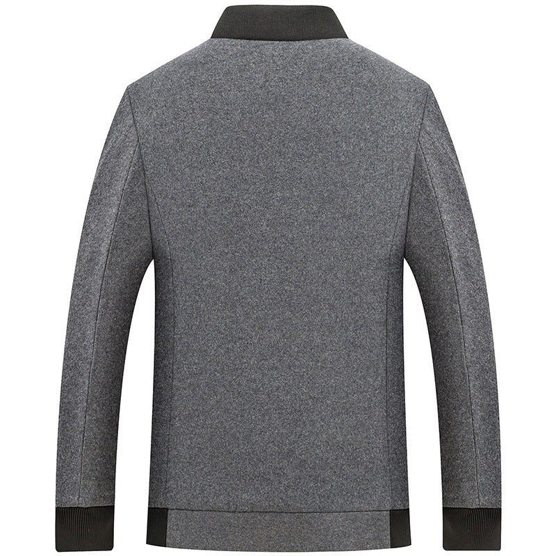 Men's Baseball Woollen Top Jacket