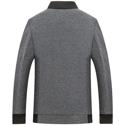 Men's Baseball Woollen Top Jacket