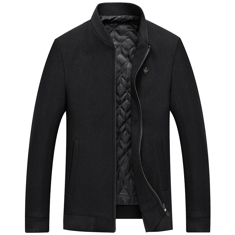 Men's Baseball Woollen Top Jacket