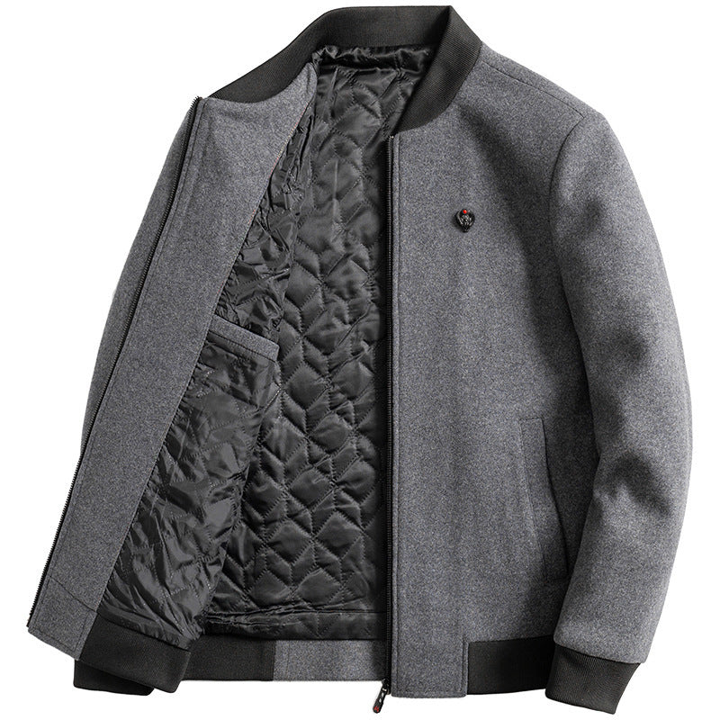 Men's Baseball Woollen Top Jacket