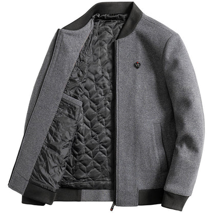 Men's Baseball Woollen Top Jacket