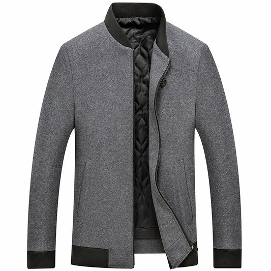 Men's Baseball Woollen Top Jacket
