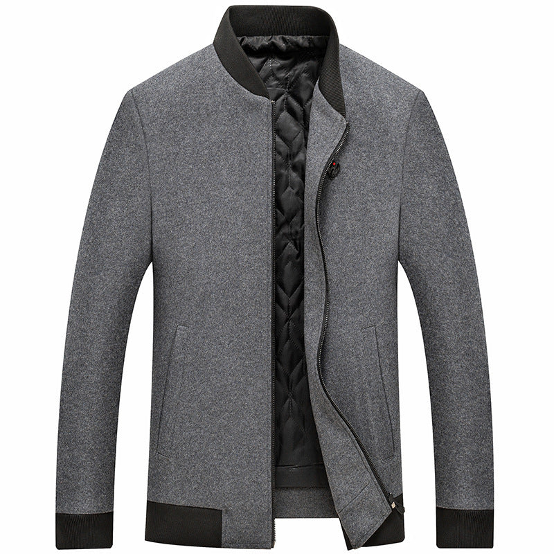 Men's Baseball Woollen Top Jacket