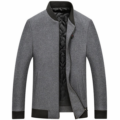 Men's Baseball Woollen Top Jacket