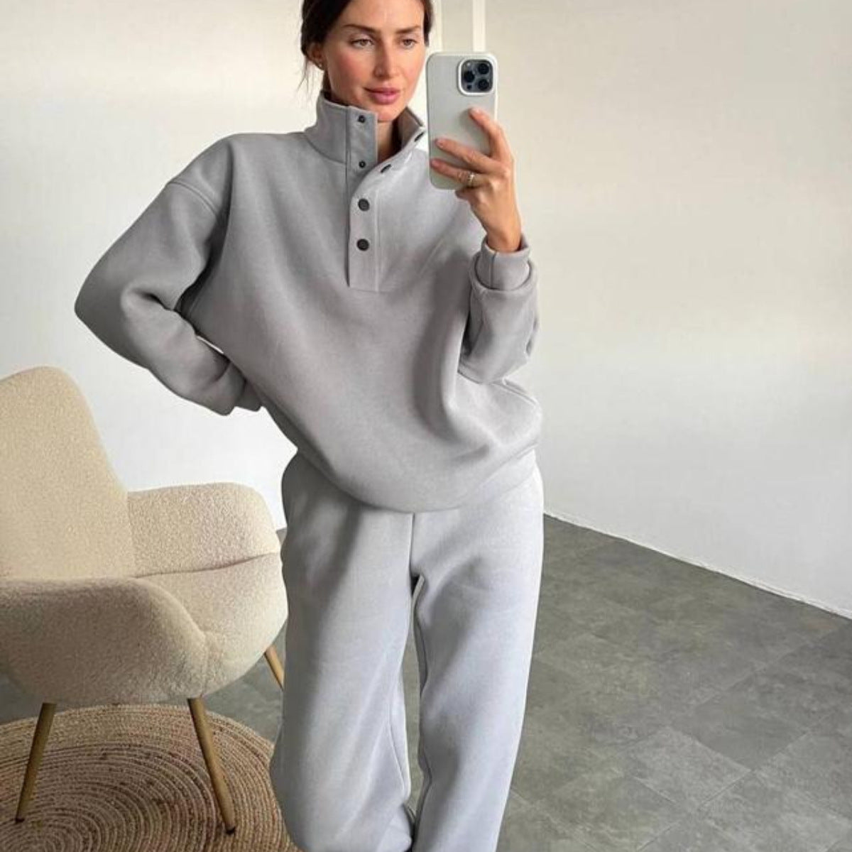 Oversized Casual Pullovers Set for Women
