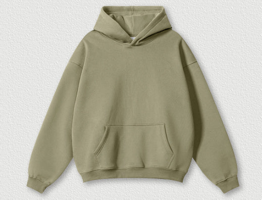Solid Colour Plus Size Thick Hoodie
