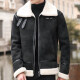 Men's Leather Jacket Lamb Wool Coat