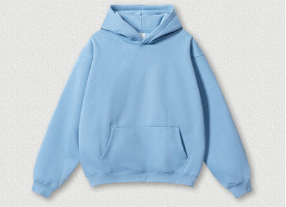 Solid Colour Plus Size Thick Hoodie
