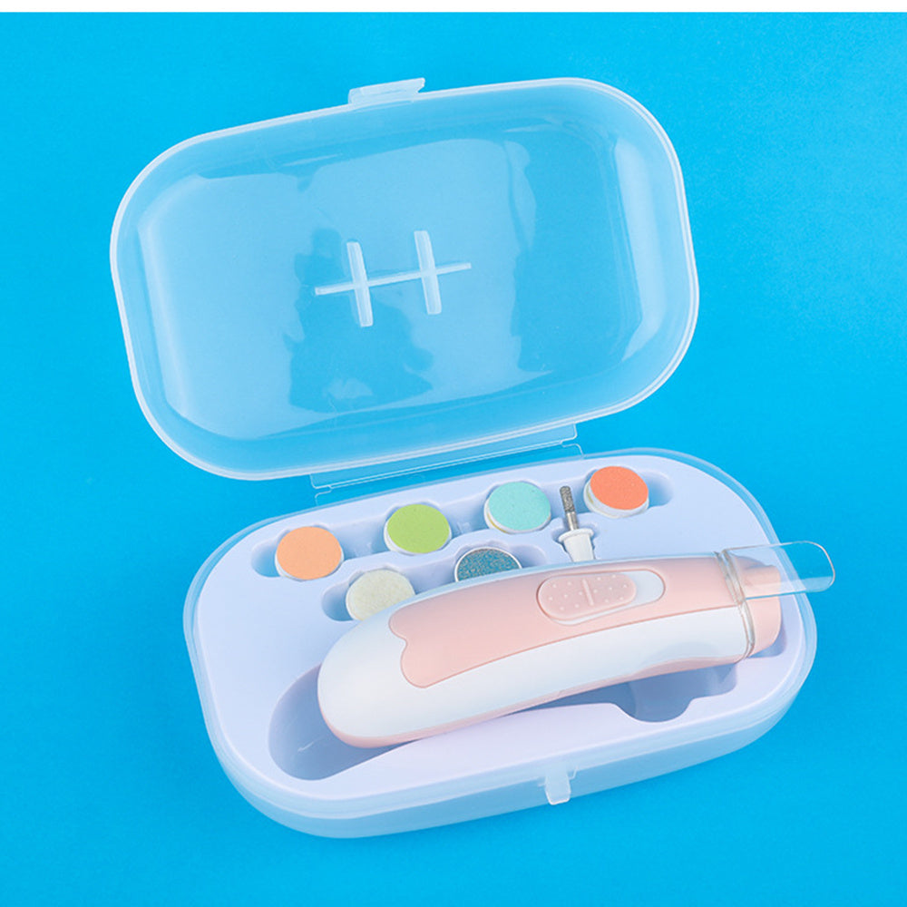 Electric Baby Nail Clipper Set – Safe & Gentle Trimming for Newborns & Toddlers (Pink/Blue)