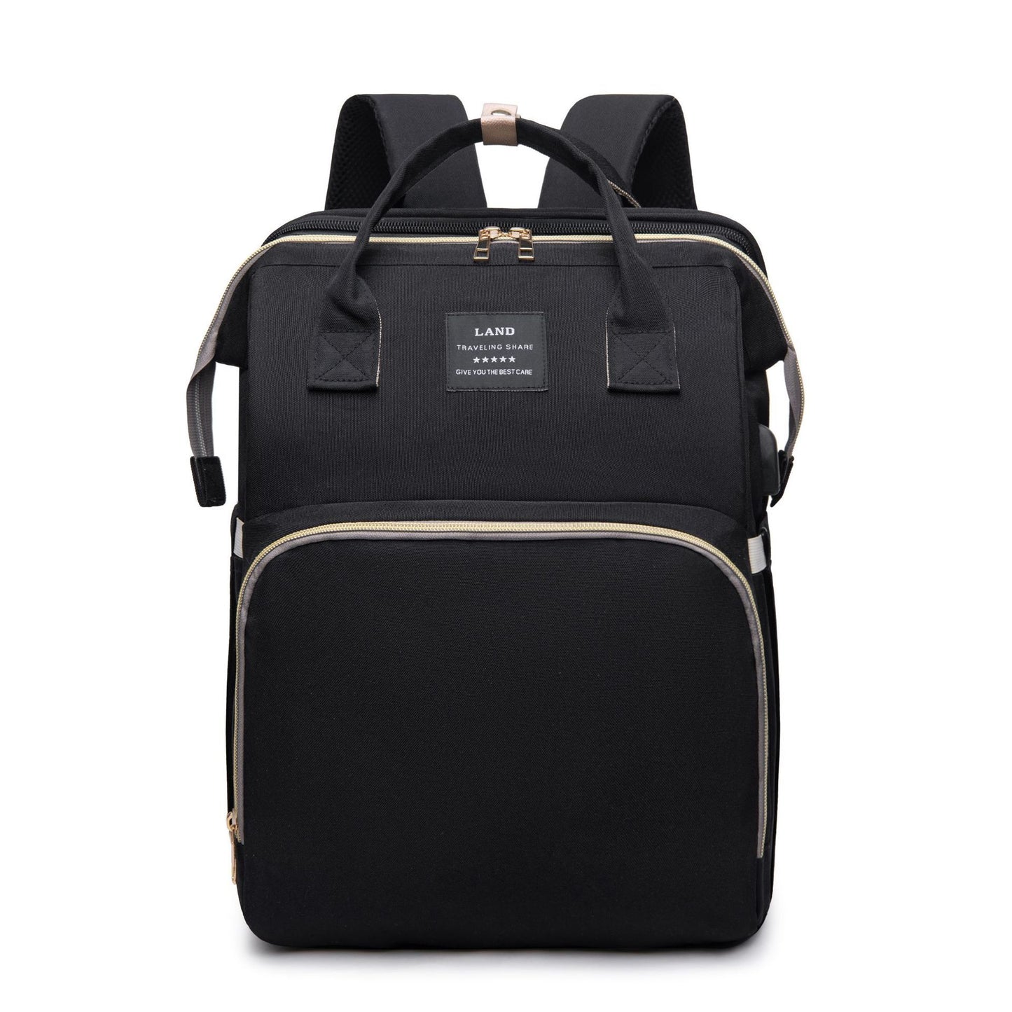 Travel Baby Crib Backpack – Large Capacity Nappy Bag with Insulated Milk Pockets & Changing Station