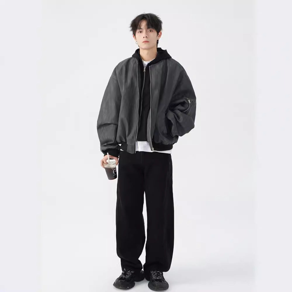 Men's Autumn And Winter Loose Baseball Jacket