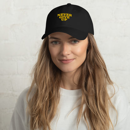 Never give up | Yupoong Dad hat